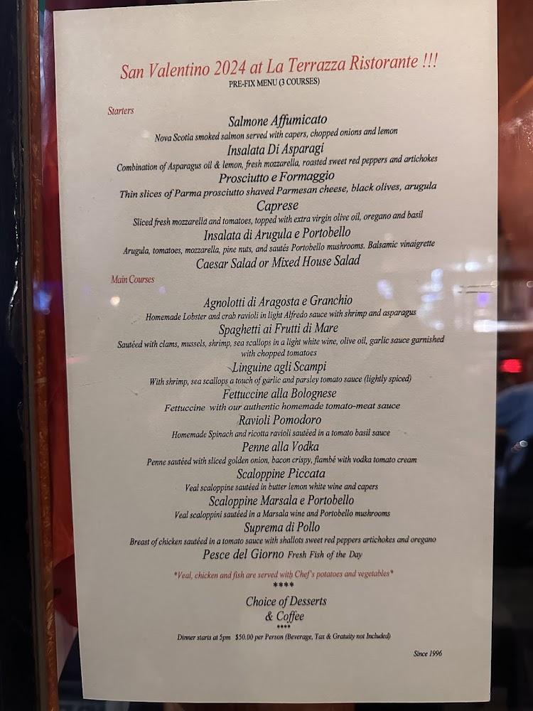 La Terrazza Restaurant Menu image 3