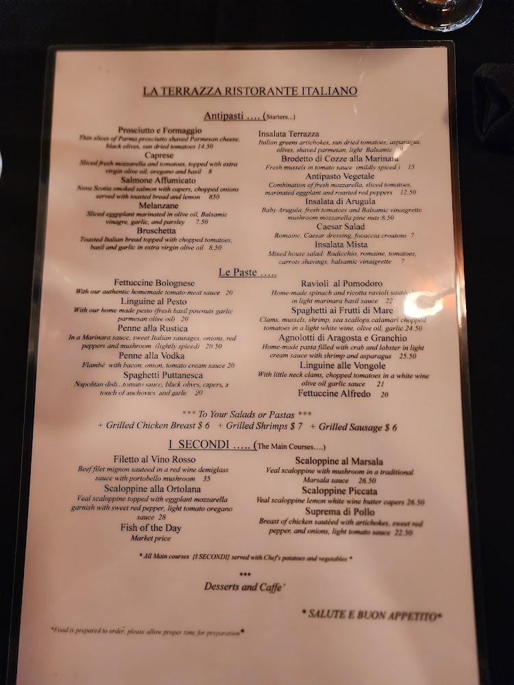 La Terrazza Restaurant Menu image 4